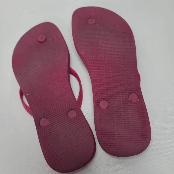 Havianas + Mara Hoffman Flip Flops 9/10 Womens Sandals Pink Rainbow Colorful - Picture 8 of 9